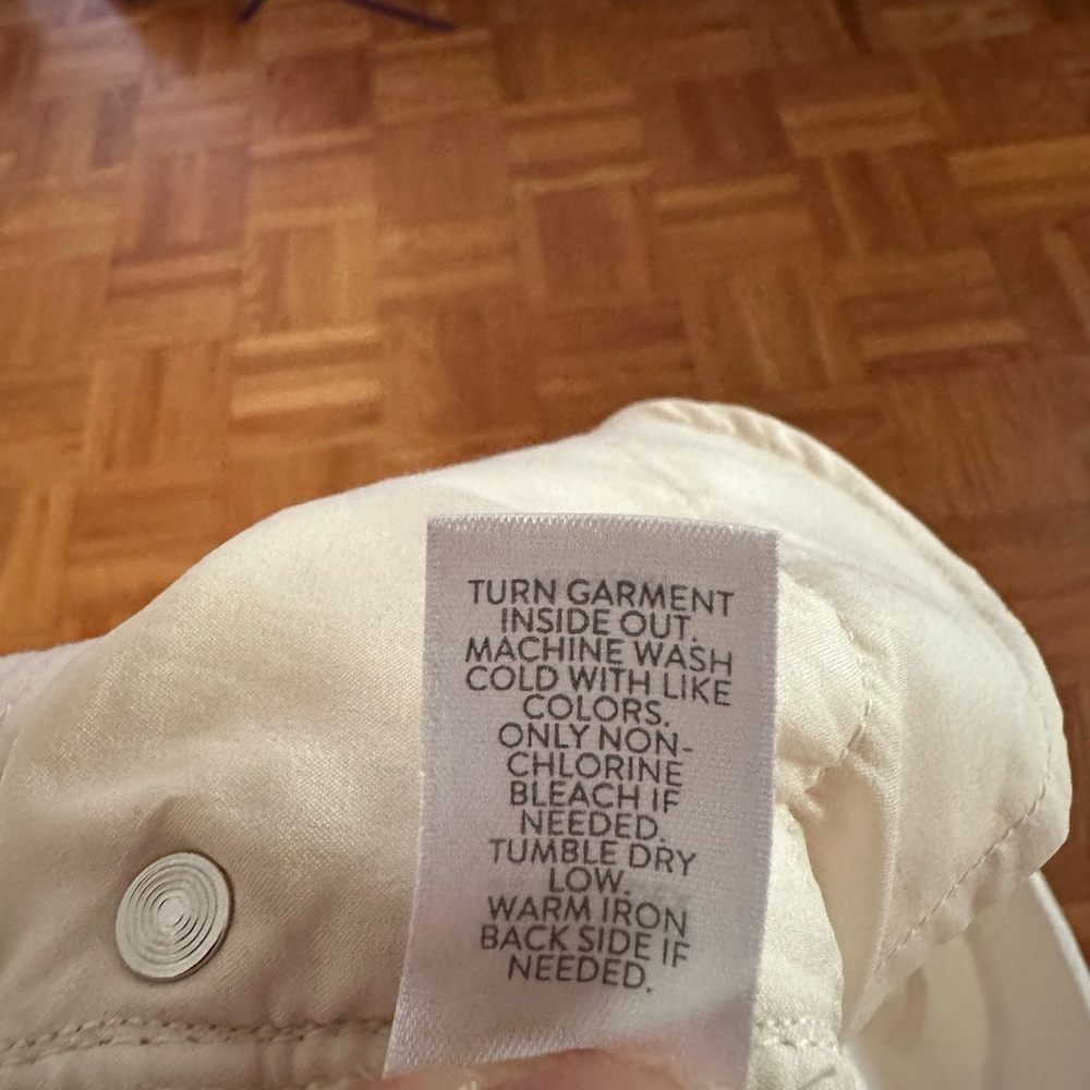 Cream velvet feel slacks. Size 12p. Excellent condition